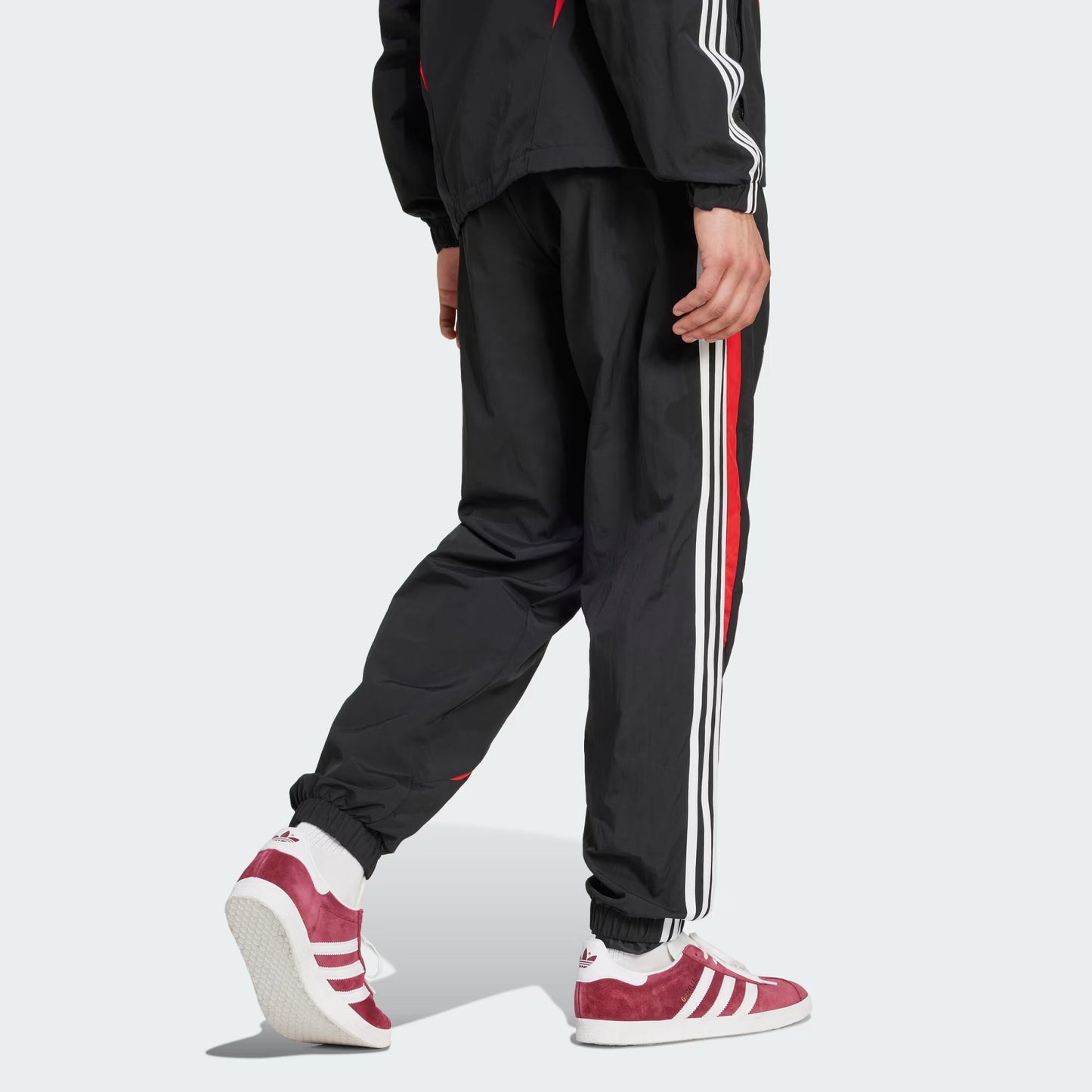 Adidas Classic Signature 3-Stripes Pants | Black | Scarlet