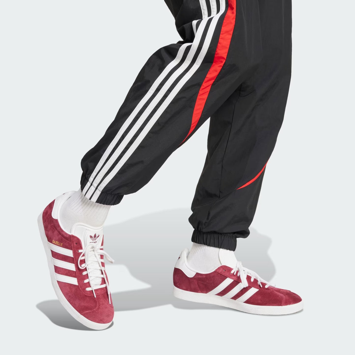 Adidas Classic Signature 3-Stripes Pants | Black | Scarlet